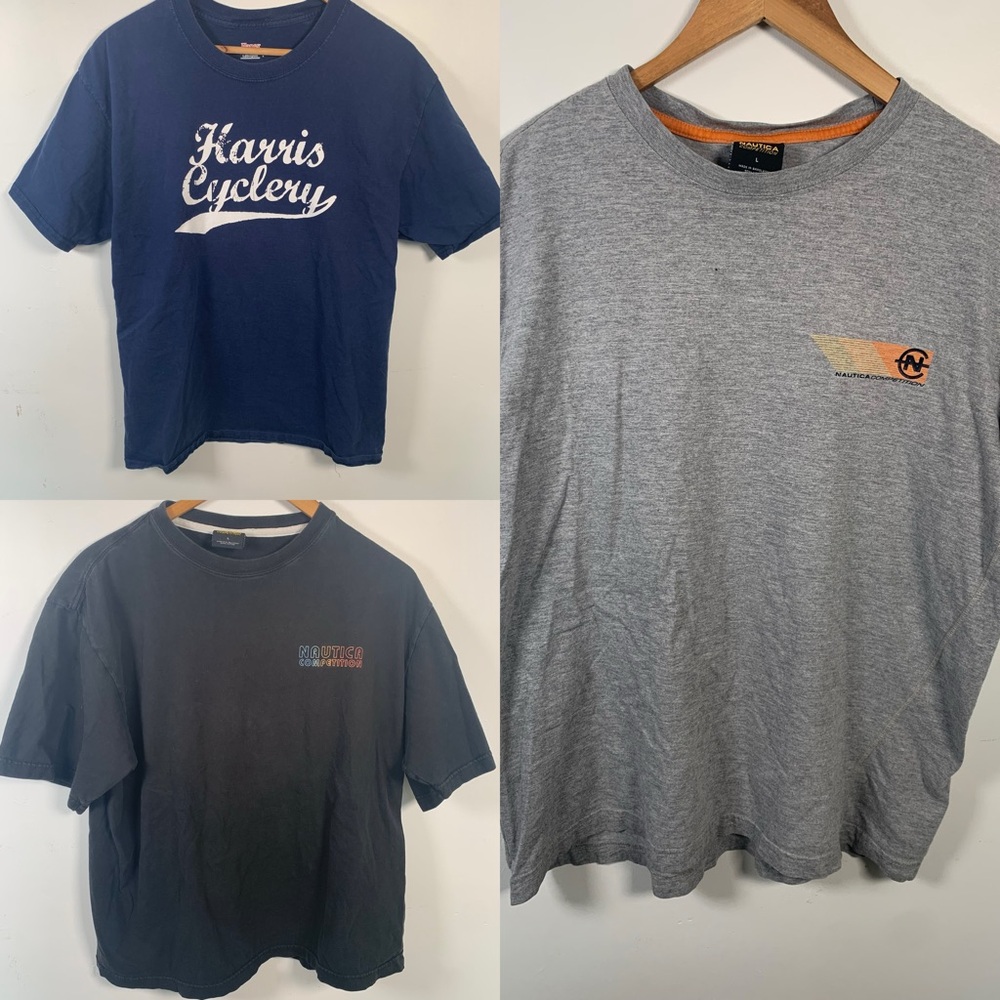 Nautica Men's Short Sleeve Tees and Harris Cyclery Tee